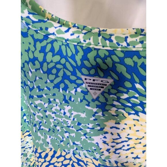 Columbia Omni-Freeze PFG Dress Blue Abstract Print Omni Freeze Spring Boat Size - Picture 3 of 6